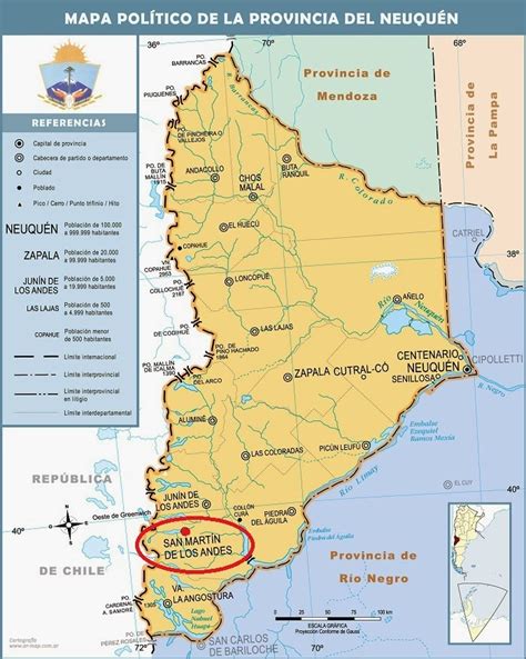 san martin de los andes mapa argentina